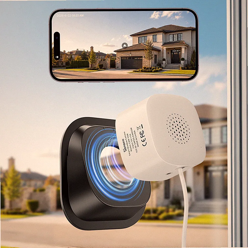 SONOFF CAM-S3W Kamera 2K 3MP KI-Erkennung Fensterkamera WLAN-Überwachungskamera