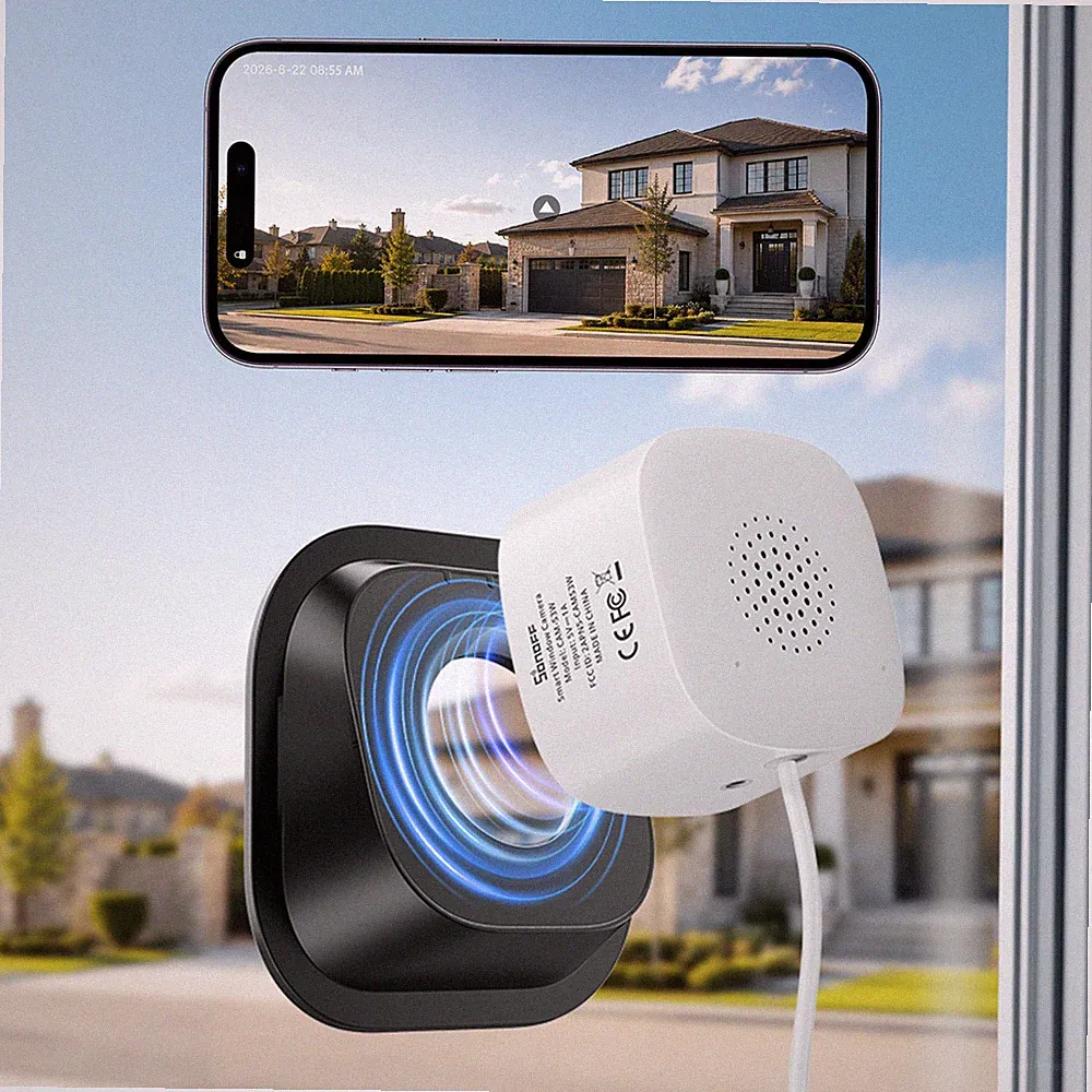 SONOFF WLAN Fensterkamera 2K 3 MP Überwachungskamera Smart Indoor Kamera AI