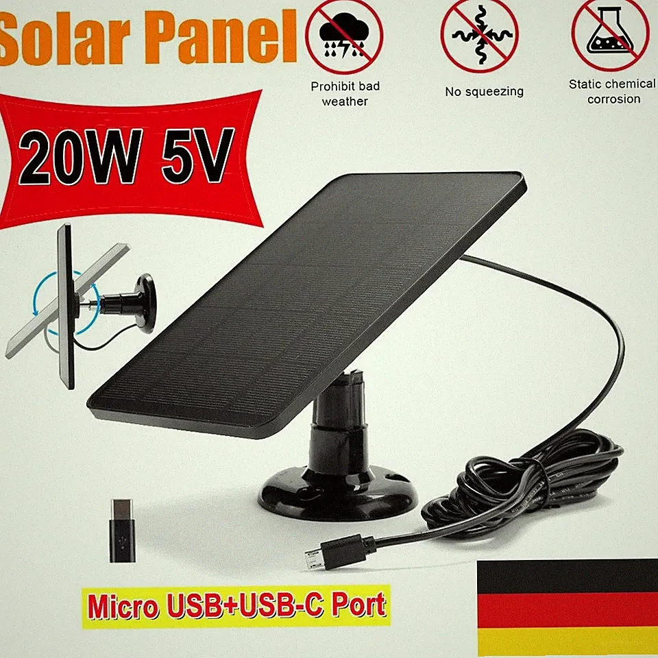 TANBURO Solarpanel 5V Micro-USB