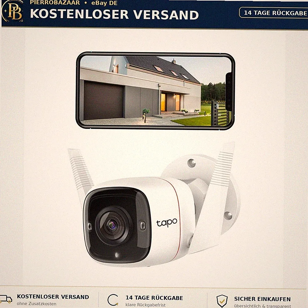 Tapo C310 WLAN Überwachungskamera Außen 3MP Nachtsicht IP66 Alexa