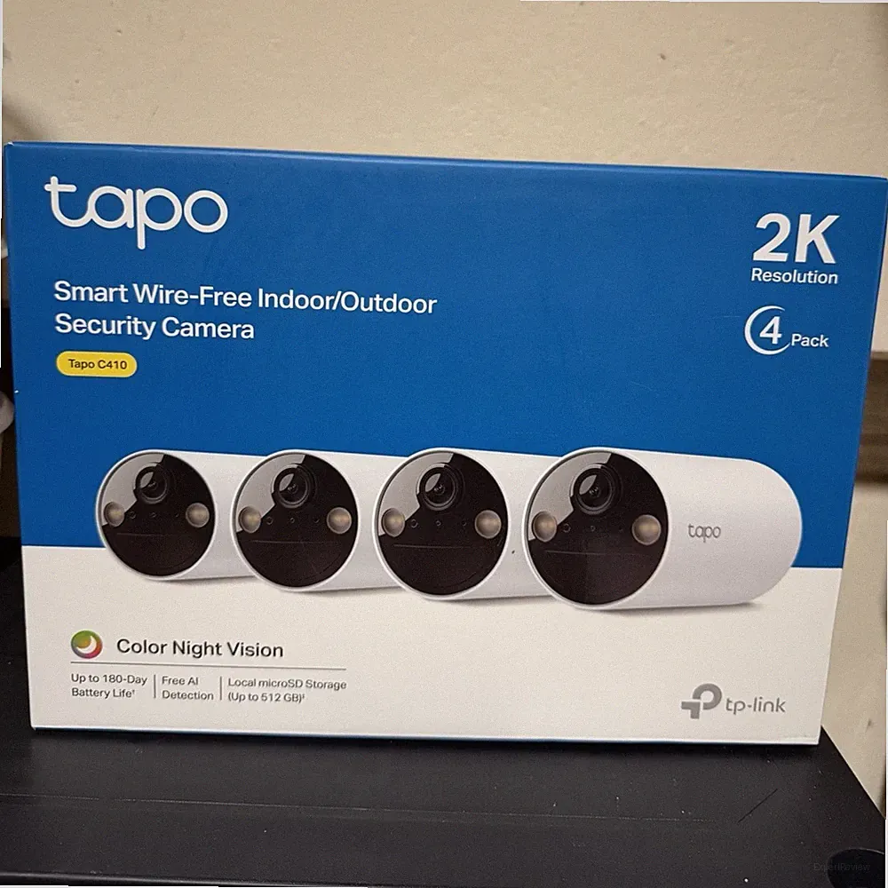 Tapo C410 2K kabellose Wi-Fi Überwachungskamera Innen/Außen Nachtsicht 4er