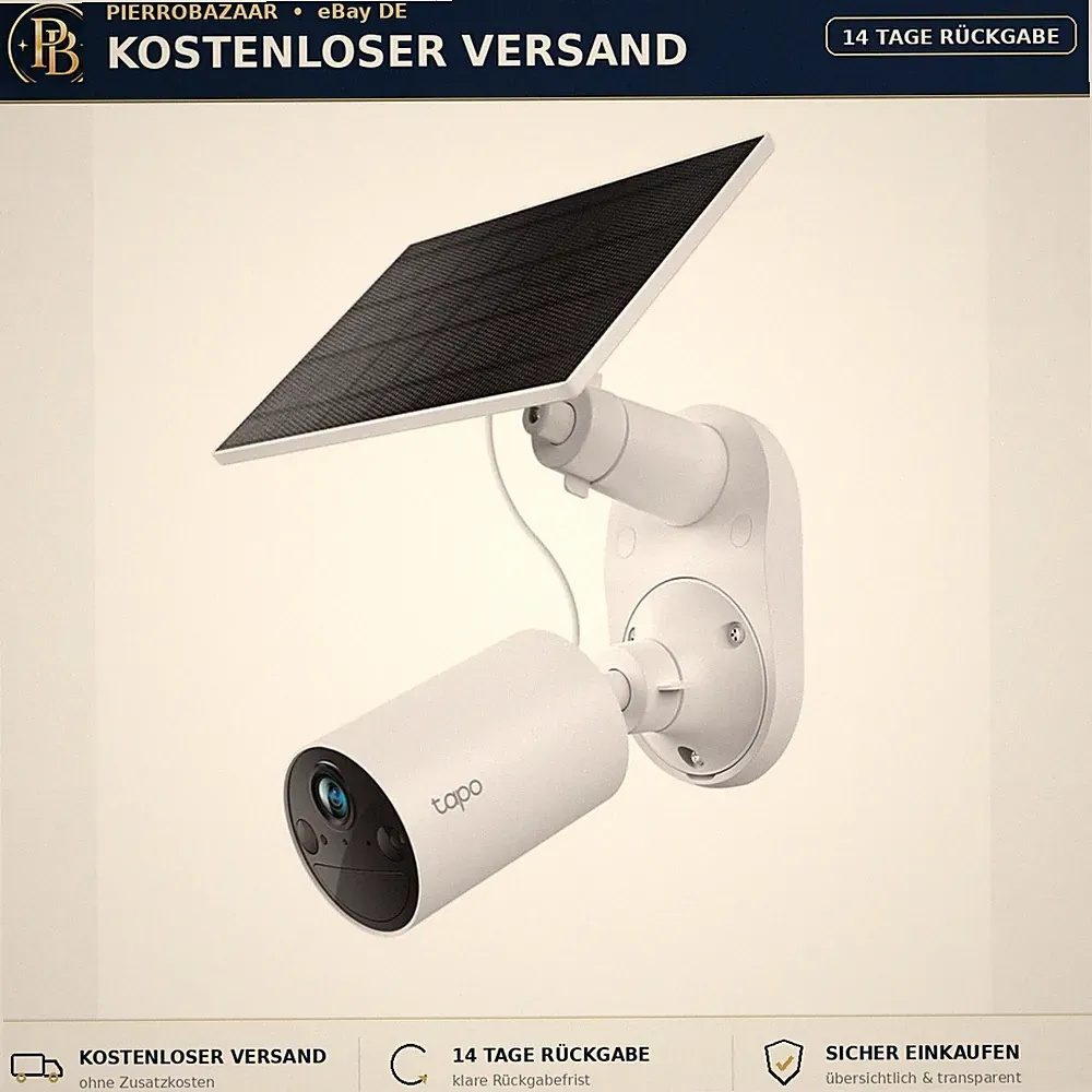 Tapo C410 KIT Solar Überwachungskamera Aussen Akku 2K 3MP Farbnachtsicht IP65