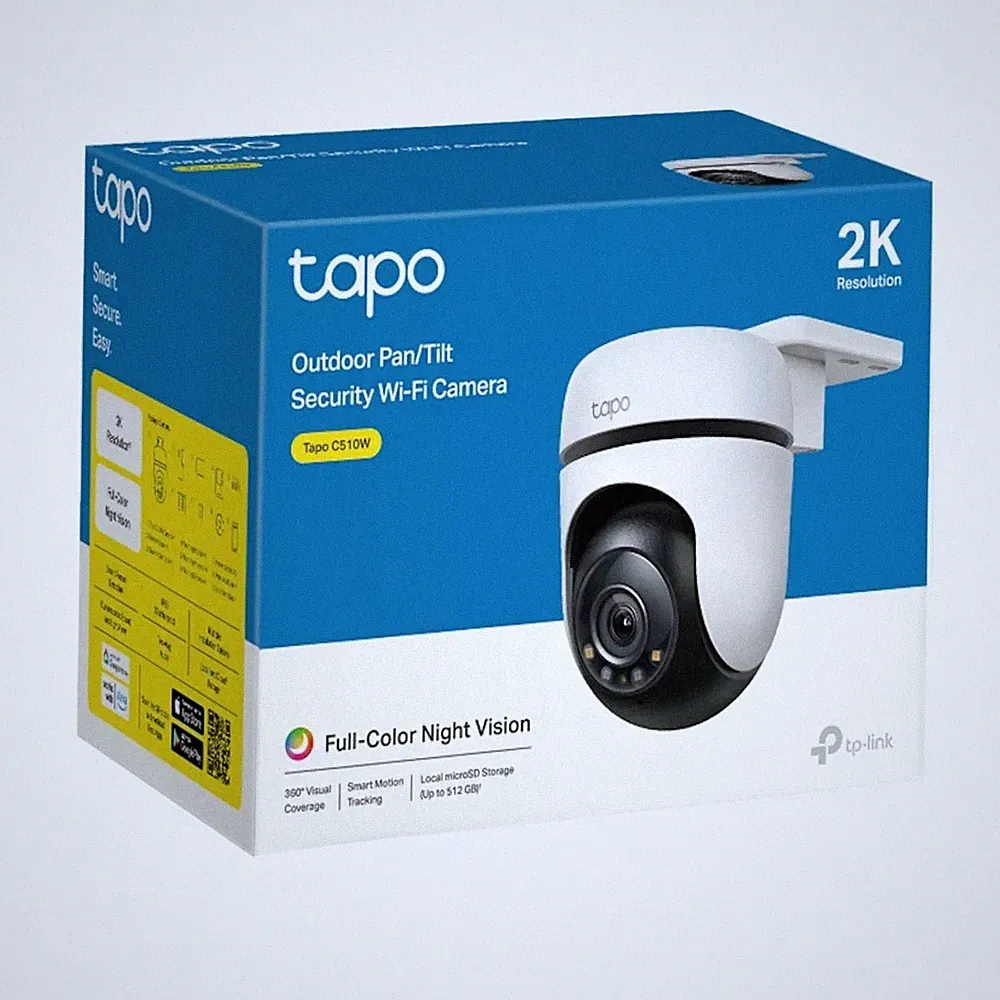Tapo C510W 2K Outdoor Schwenk/Neige Überwachungskamera, 360° Sichtabdeckung, IP65 WLAN