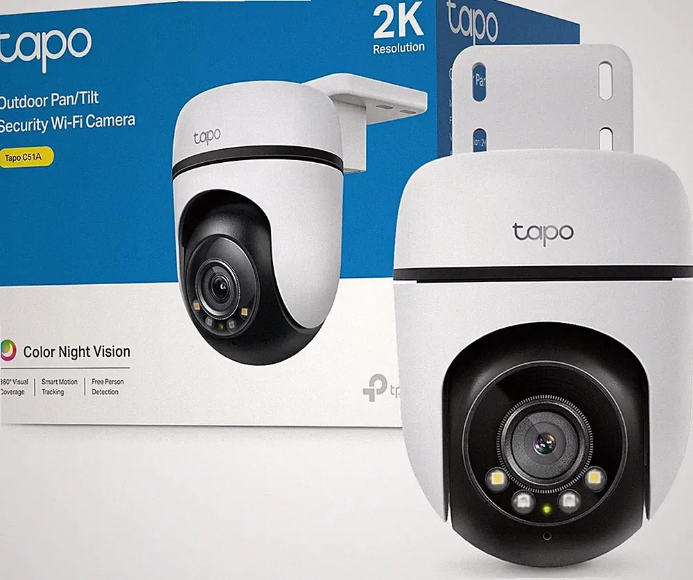 Tapo C51A 2K WLAN Überwachungskamera Außen, 360° Schwenk-/Neige, Nachtsicht