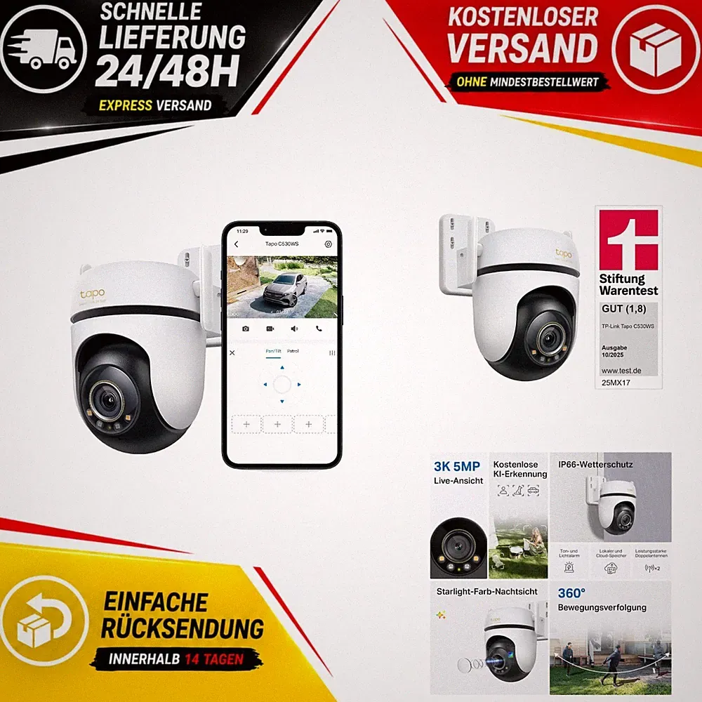 Tapo C530WS Überwachungskamera Außen 3K 5MP 360°