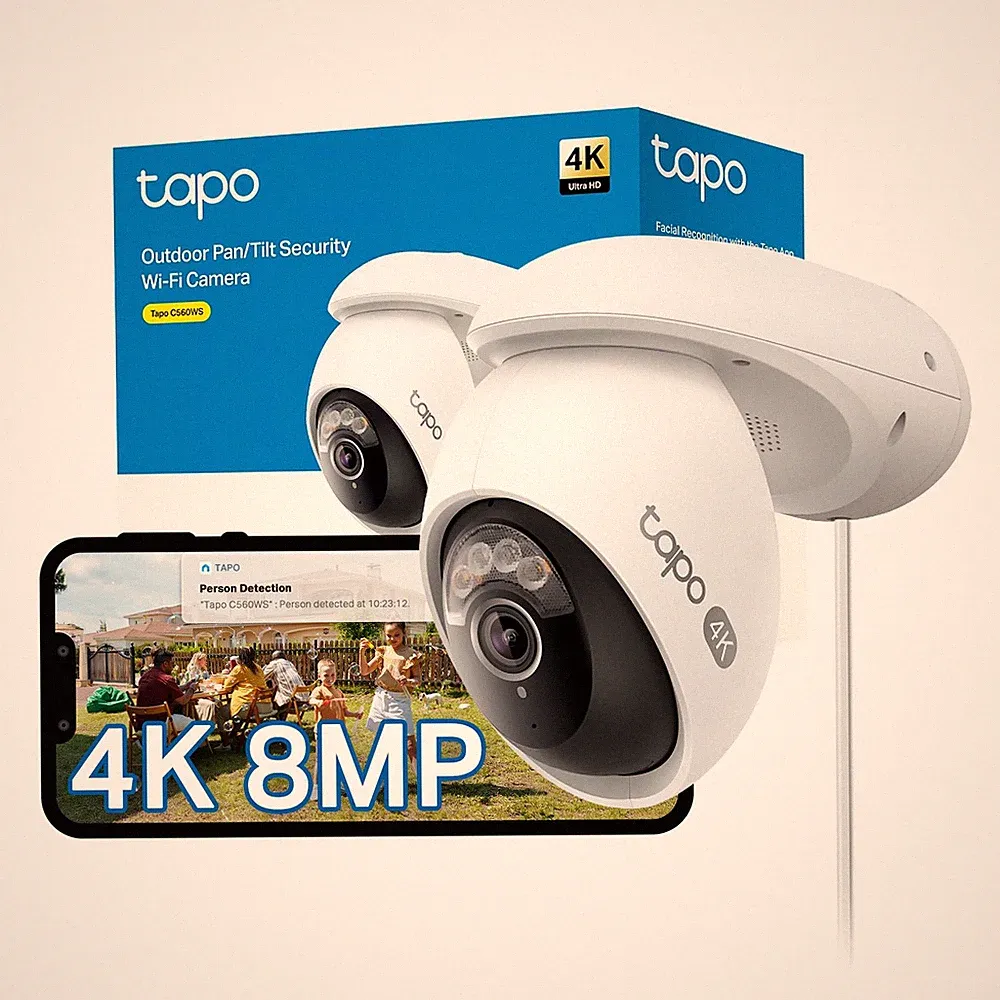 Tapo C560WS 4K 8MP Überwachungskamera Außen Lokale Gesichtserkennung Starlight