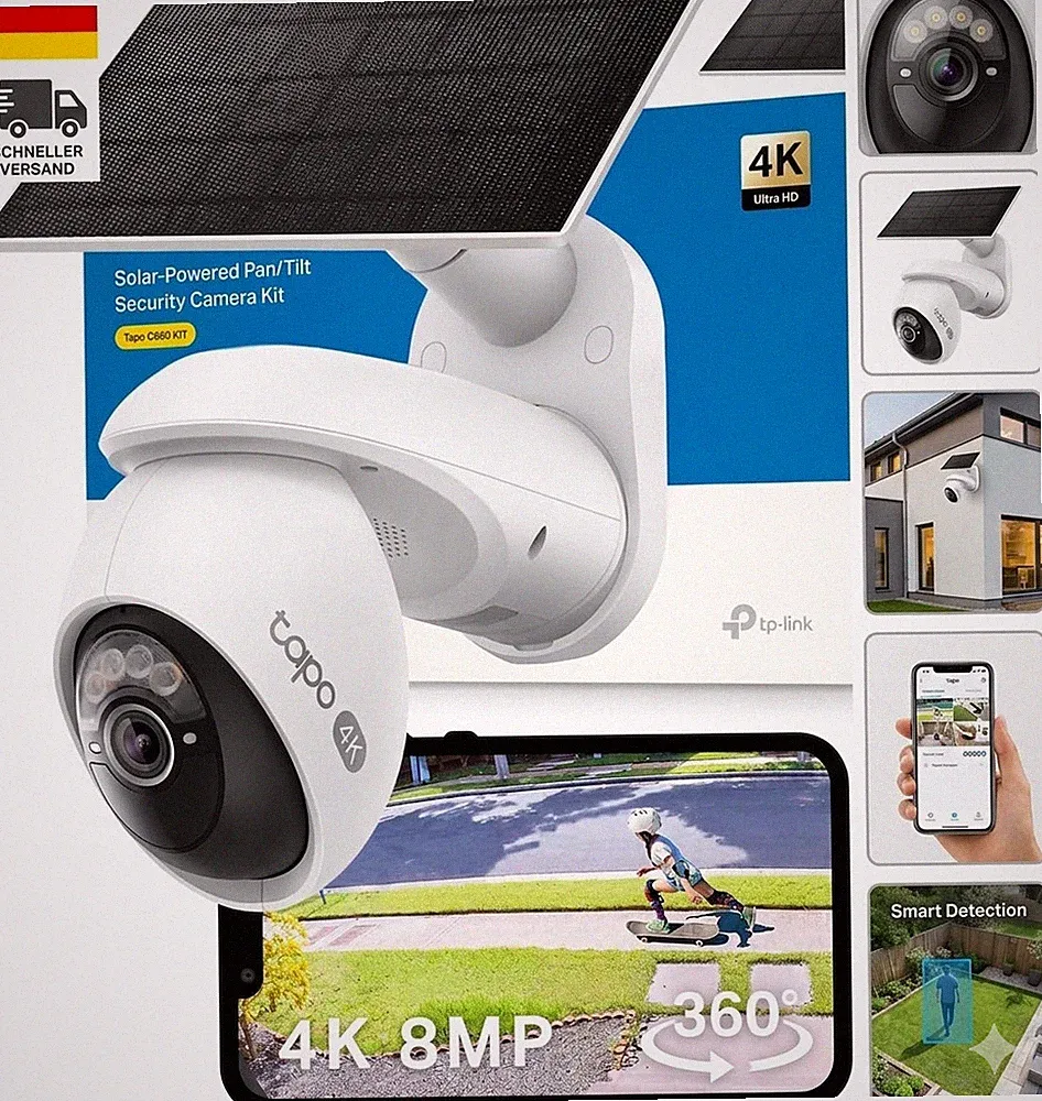 Tapo C660 KIT 4K 360° Solar Überwachungskamera