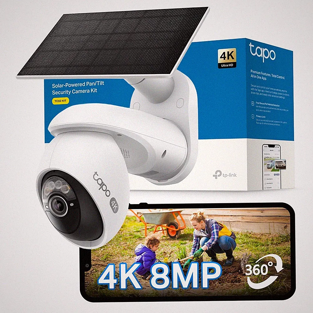 Tapo TC92 KIT 4K 8MP Solar Outdoor Überwachungskamera Wireless CCTV Kamera Dual
