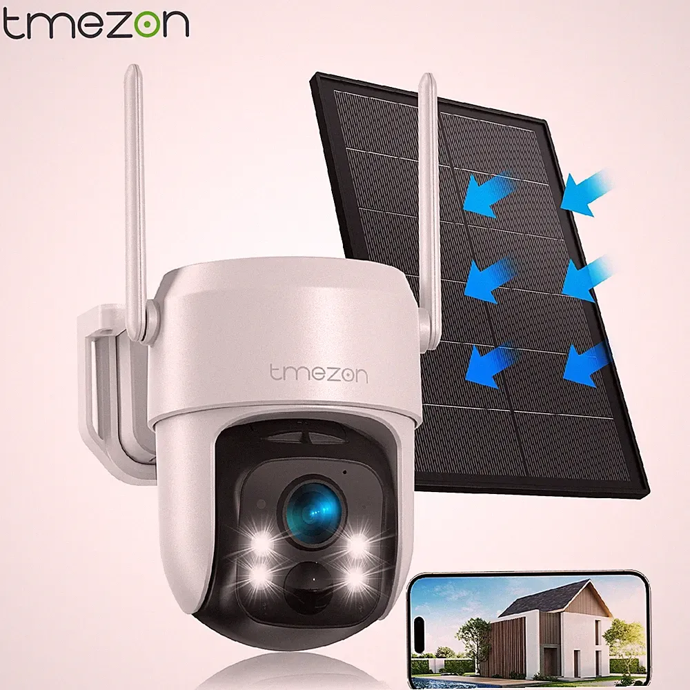 TMEZON 2K 3MP WLAN Solar Akku PTZ Kamera