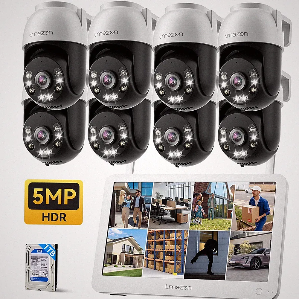 TMEZON SmartCam 6x PTZ Kamera Set mit Monitor