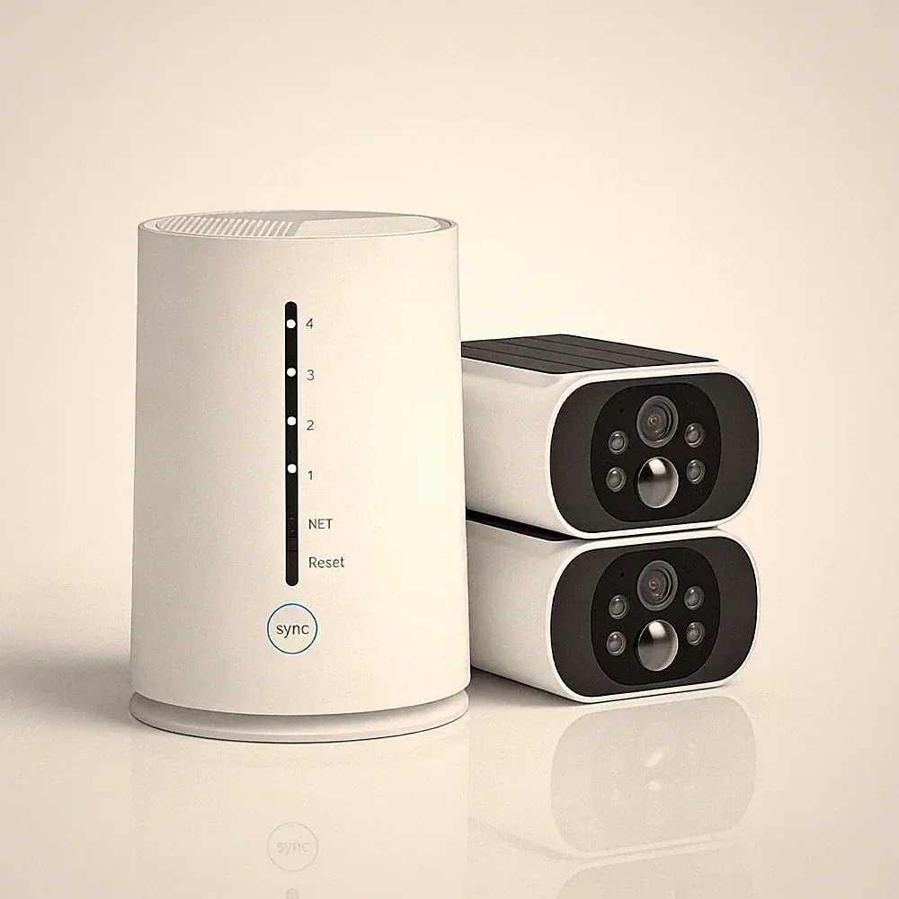 4MP WIFI Solar Überwachungskamera Set Aussen Home Kabellos Akku Kamera