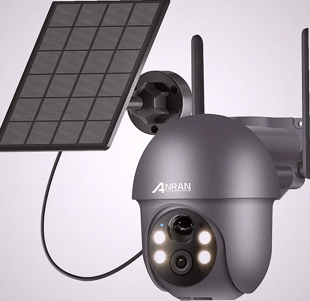Überwachungskamera 2K Solar Außen WiFi 360° PTZ für Garten Terrasse Sicherheit