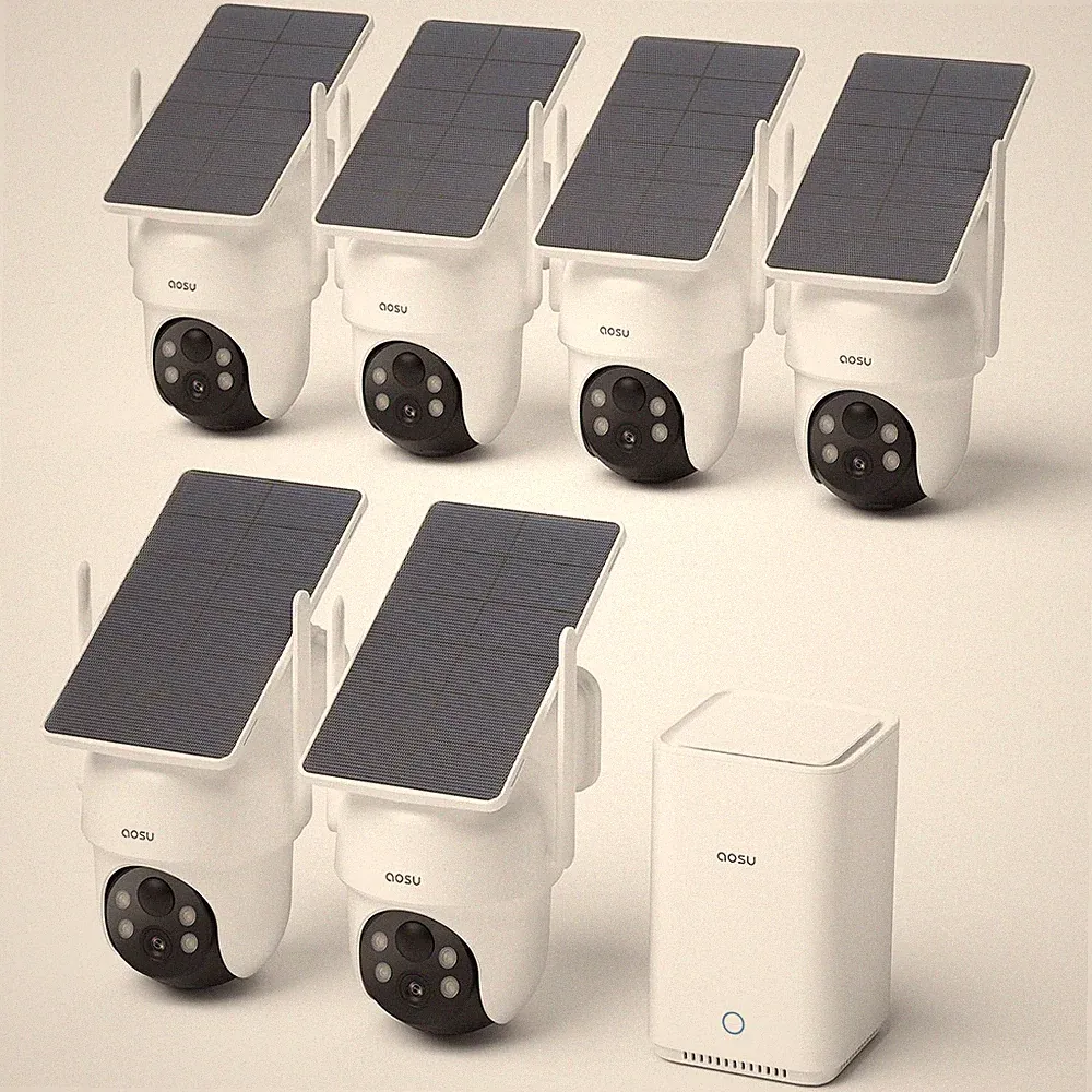 3K Solar PTZ 6-Kamera-Set