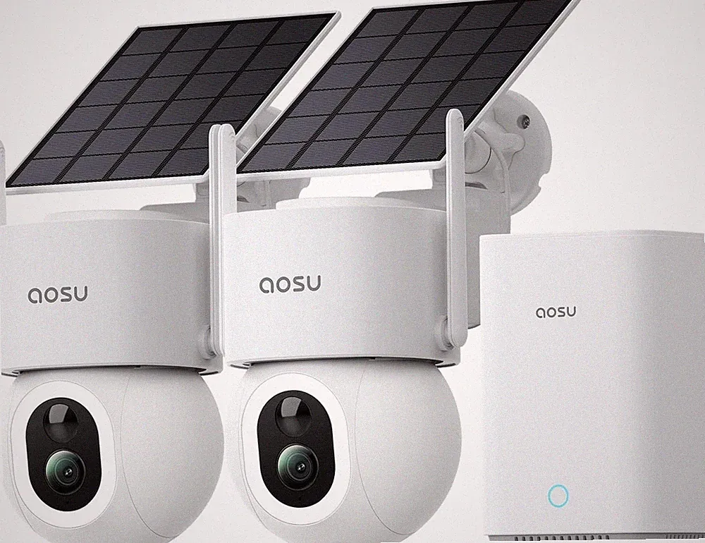 Überwachungskamera 4K Außen Solar Akku 360° PTZ ohne Abo