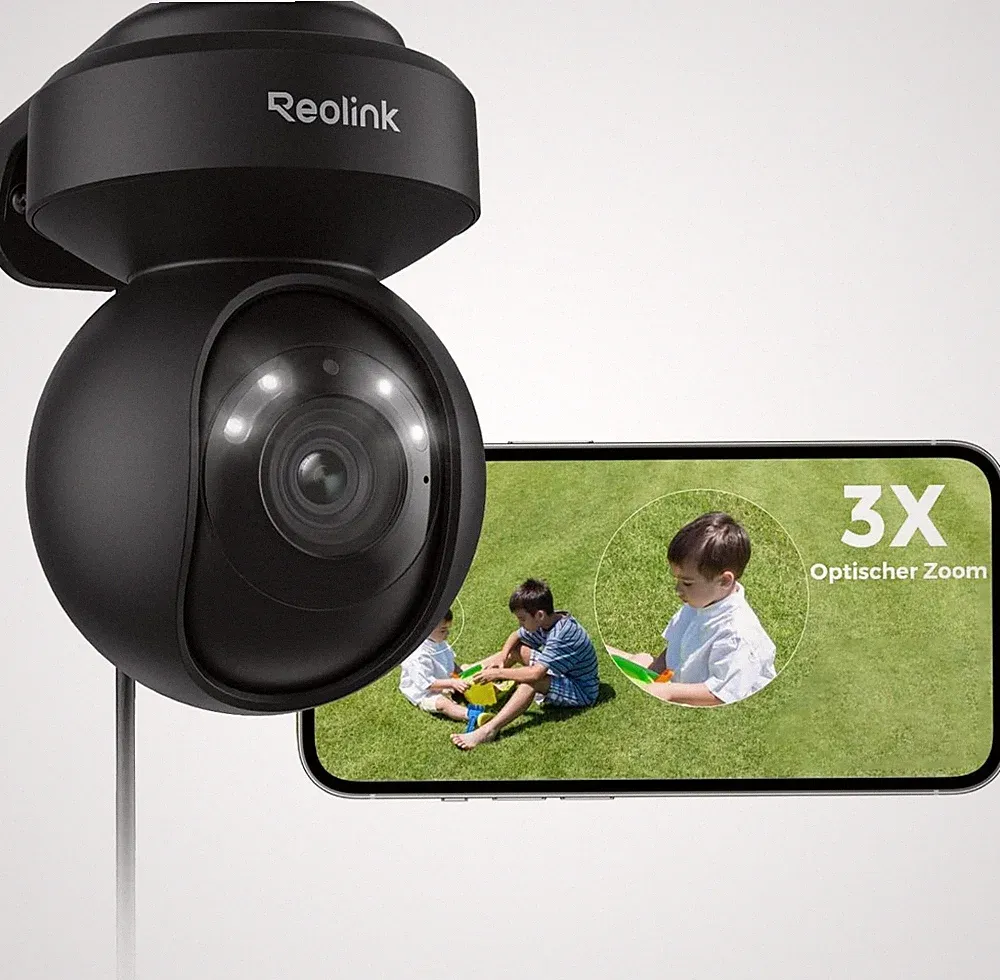 Überwachungskamera 4K WLAN Außen mit 3x Zoom, Auto-Tracking, Personenerkennung