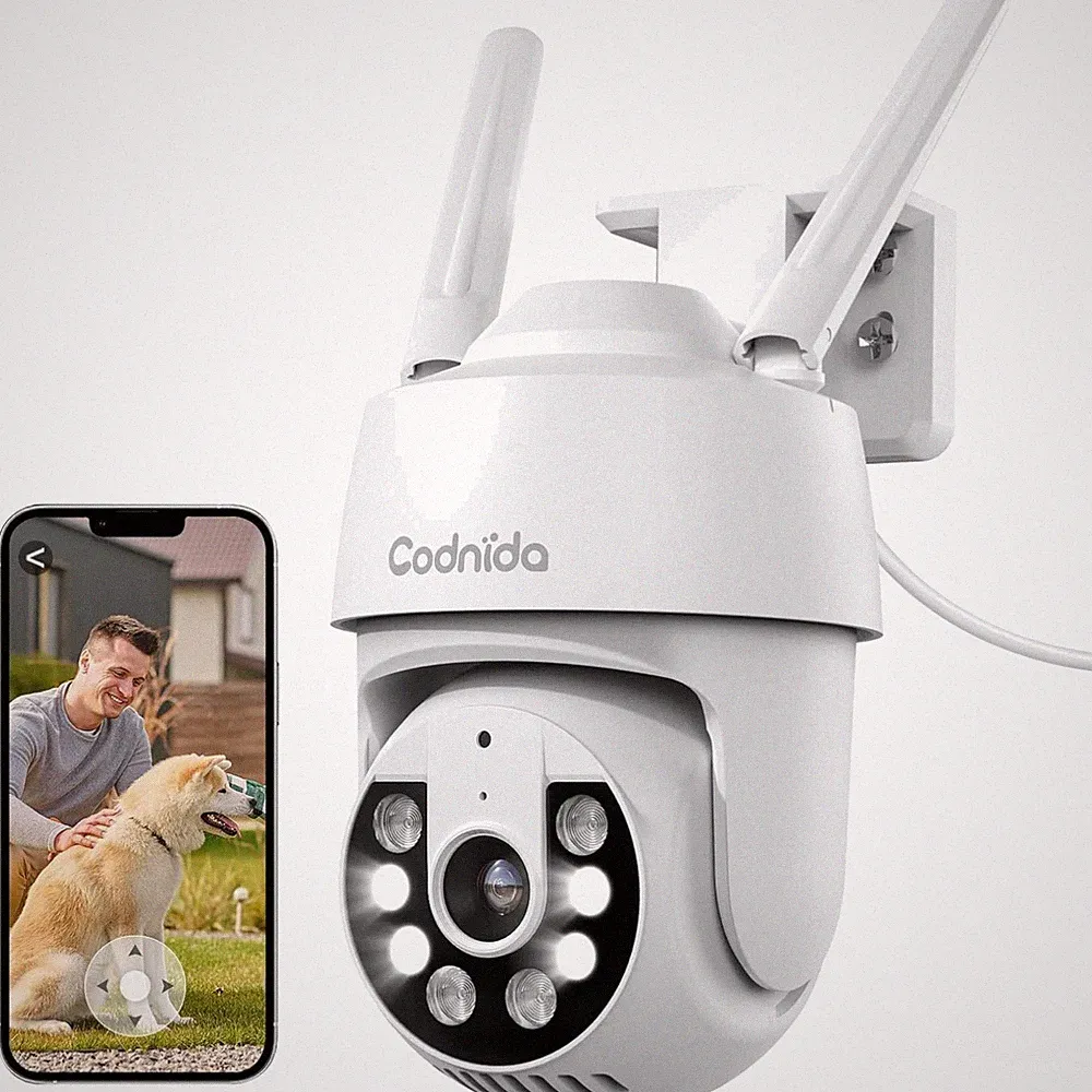 Überwachungskamera Außen WLAN 360° Nachtsicht 3MP Bewegungssensor