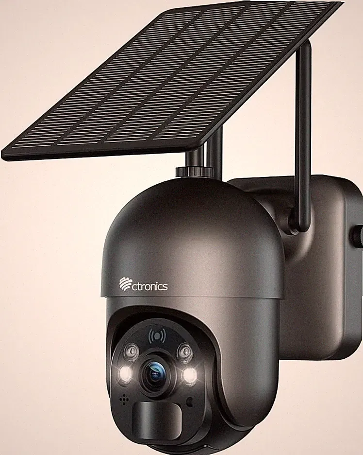 Überwachungskamera Ctronics 2.5K 4MP WLAN PTZ mit Solarpanel 2560×1440P Akku 355