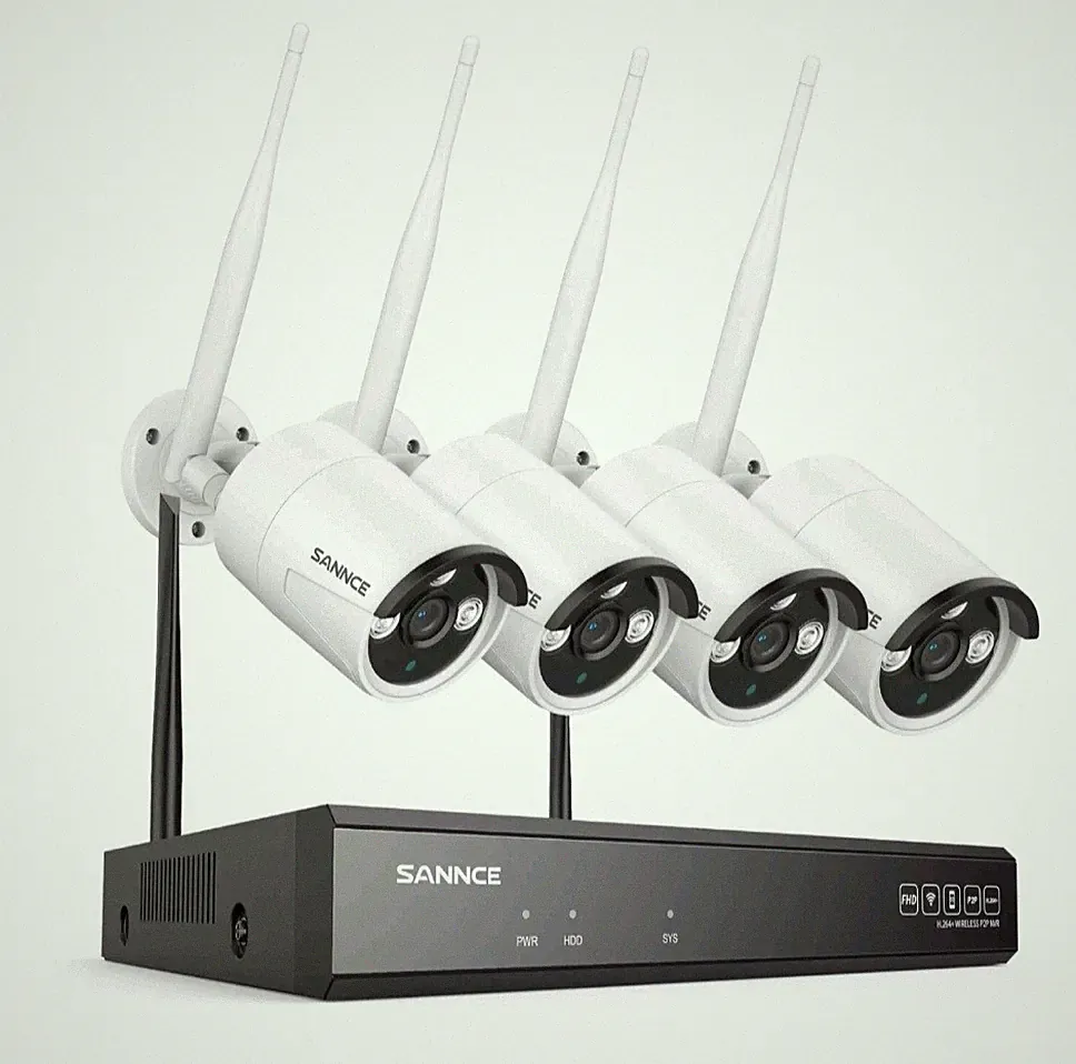 Überwachungskamera Set 1TB Festplatte 5MP WLAN IP66 Nachtsicht