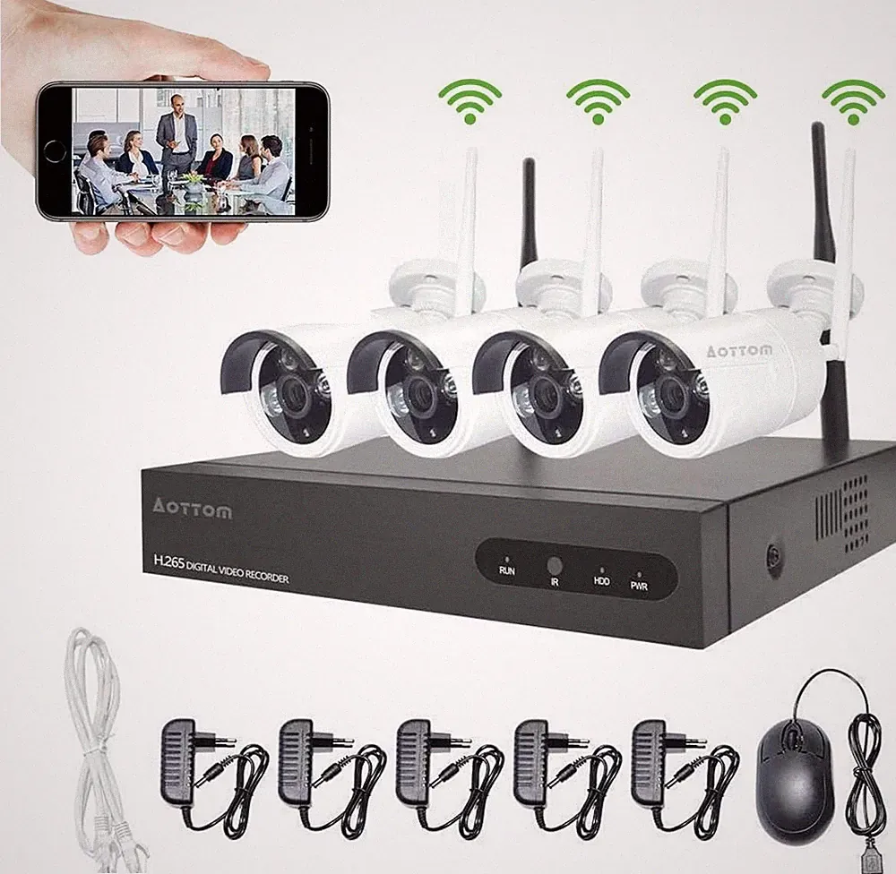 8CH NVR Kit mit 4 Außenkameras