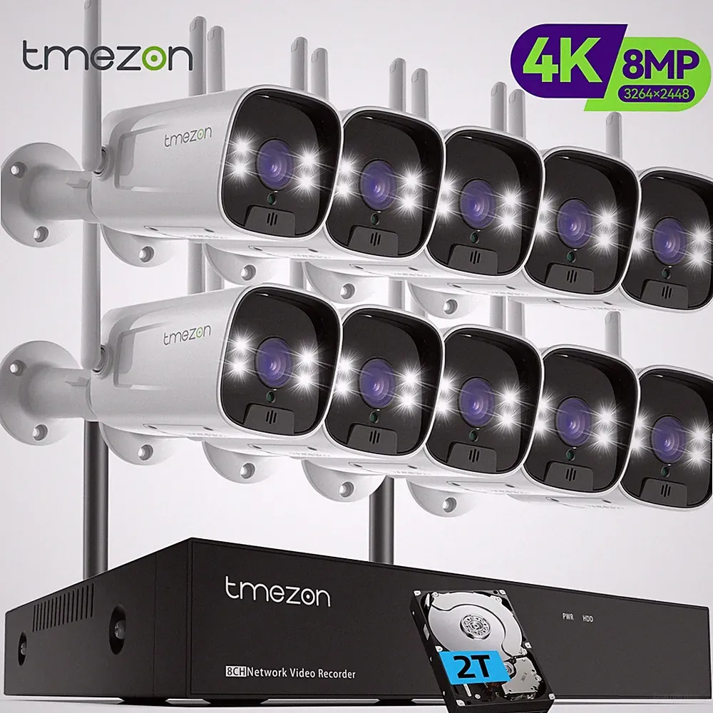 TMEZON 4 Kameras 5MP NVR Set