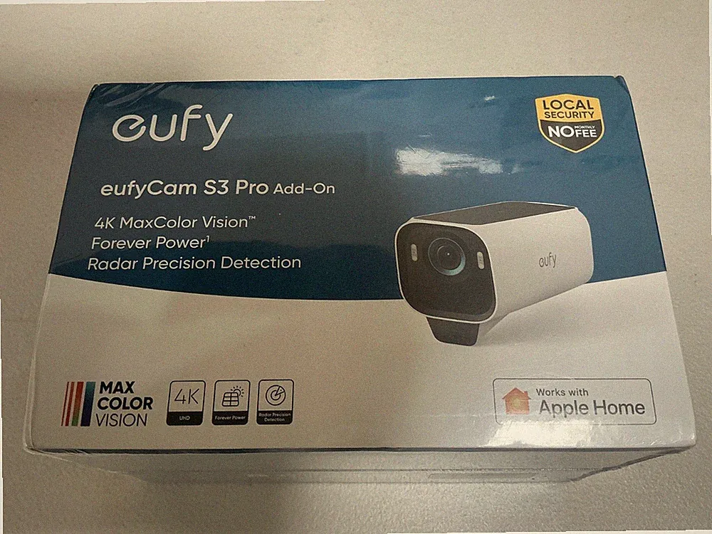 UNBENUTZT Eufy Security eufyCam S3 Pro Add-on Solarkamera Außen kabellos 4K