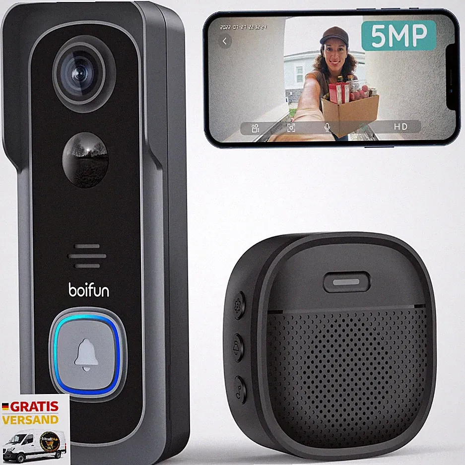 BOIFUN 2K 5MP Video Türklingel
