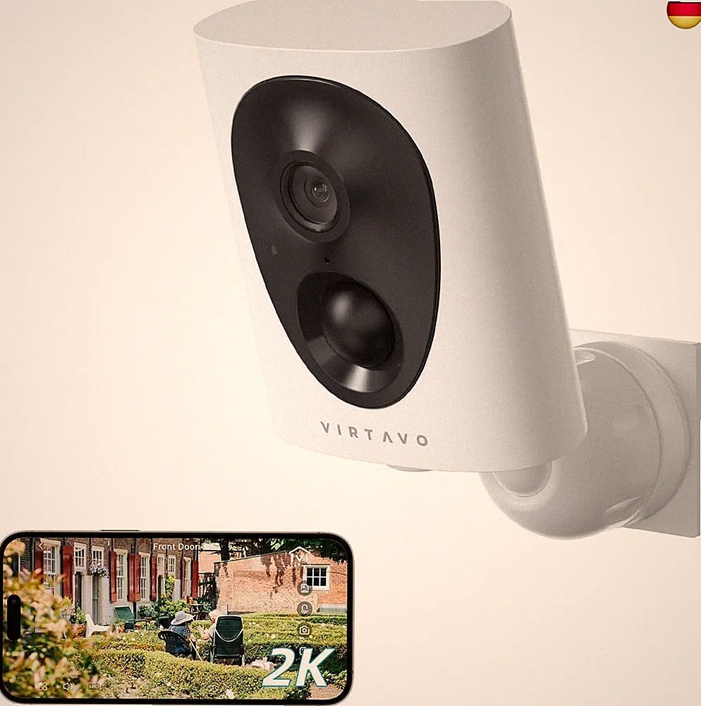 virtavo 2K Akku WLAN Außenkamera