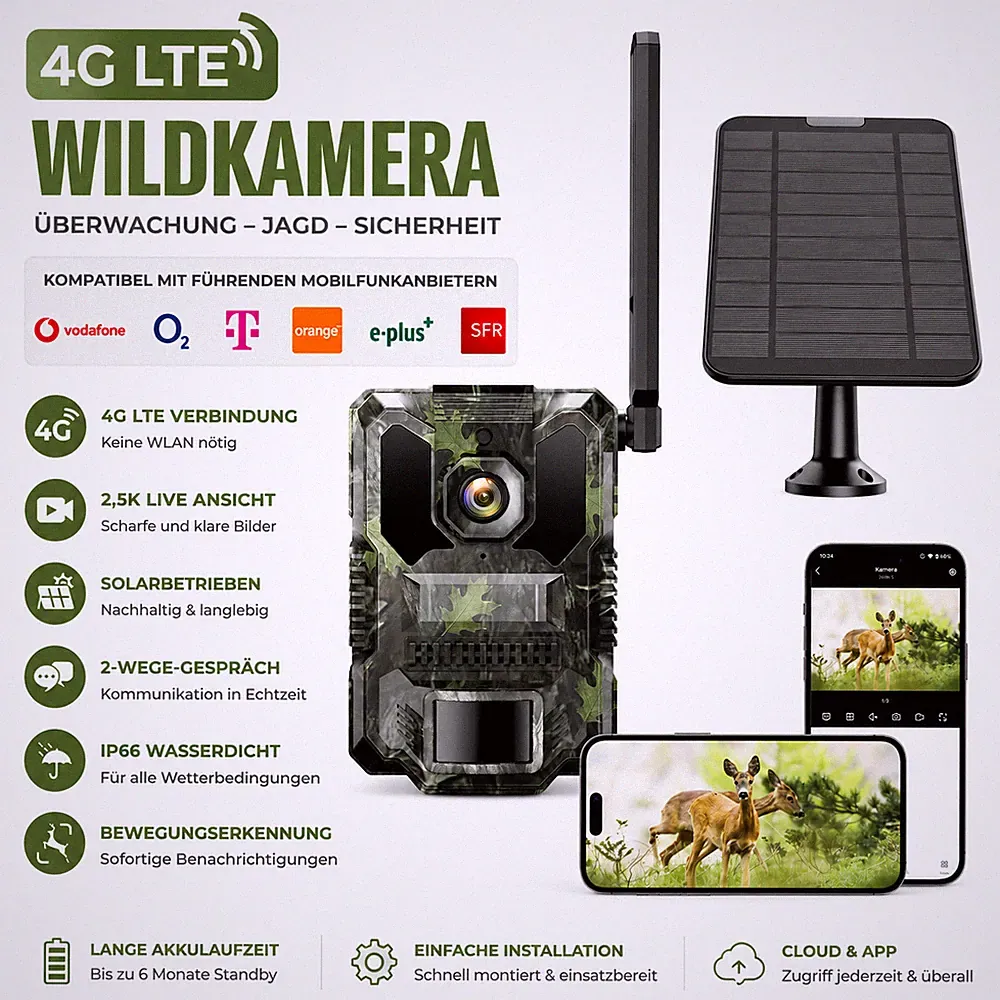 Voopeak TC36 4G Solar Wildkamera