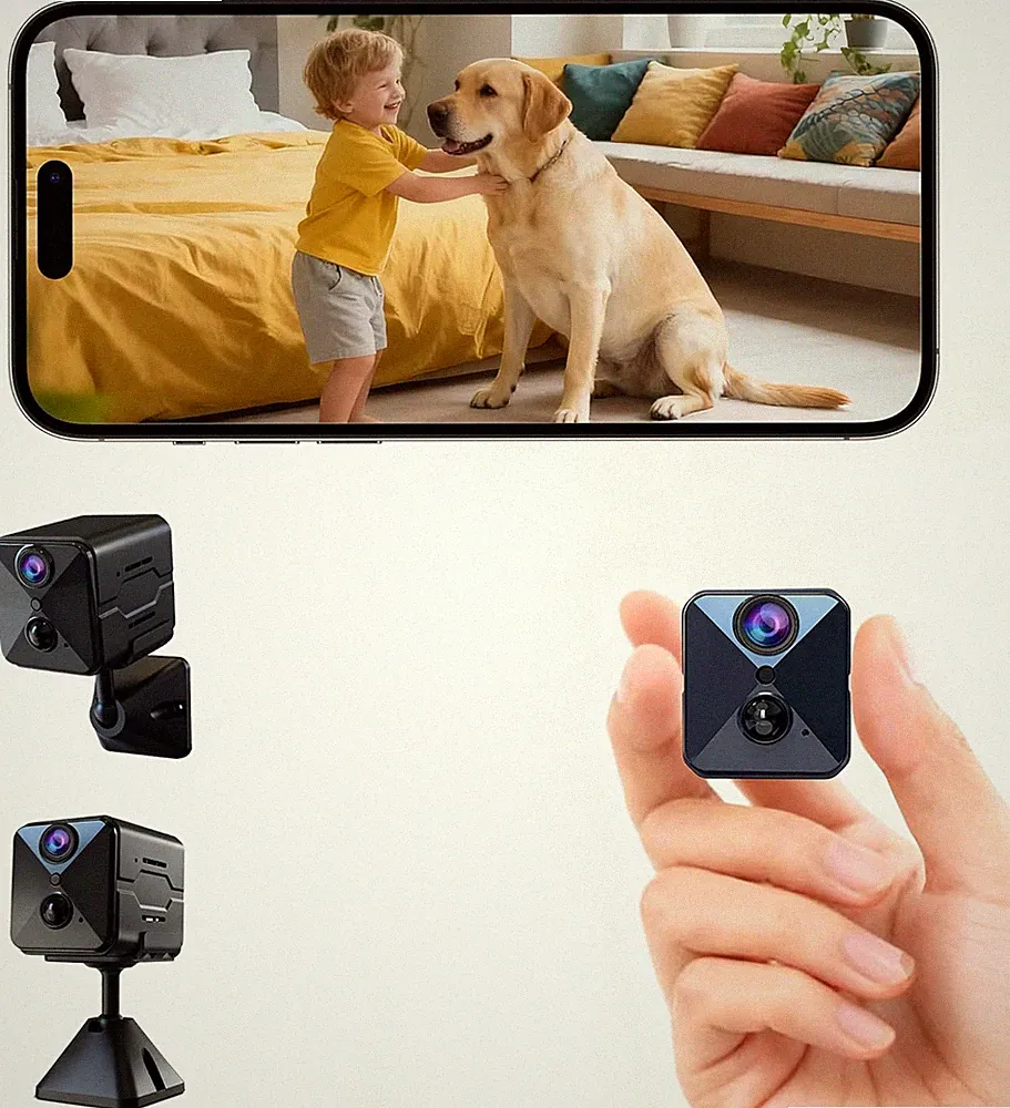 Wifi 4K Mini Kamera Wlan Überwachungskamera Innen Cam Bewegungsmelder Nachtsicht