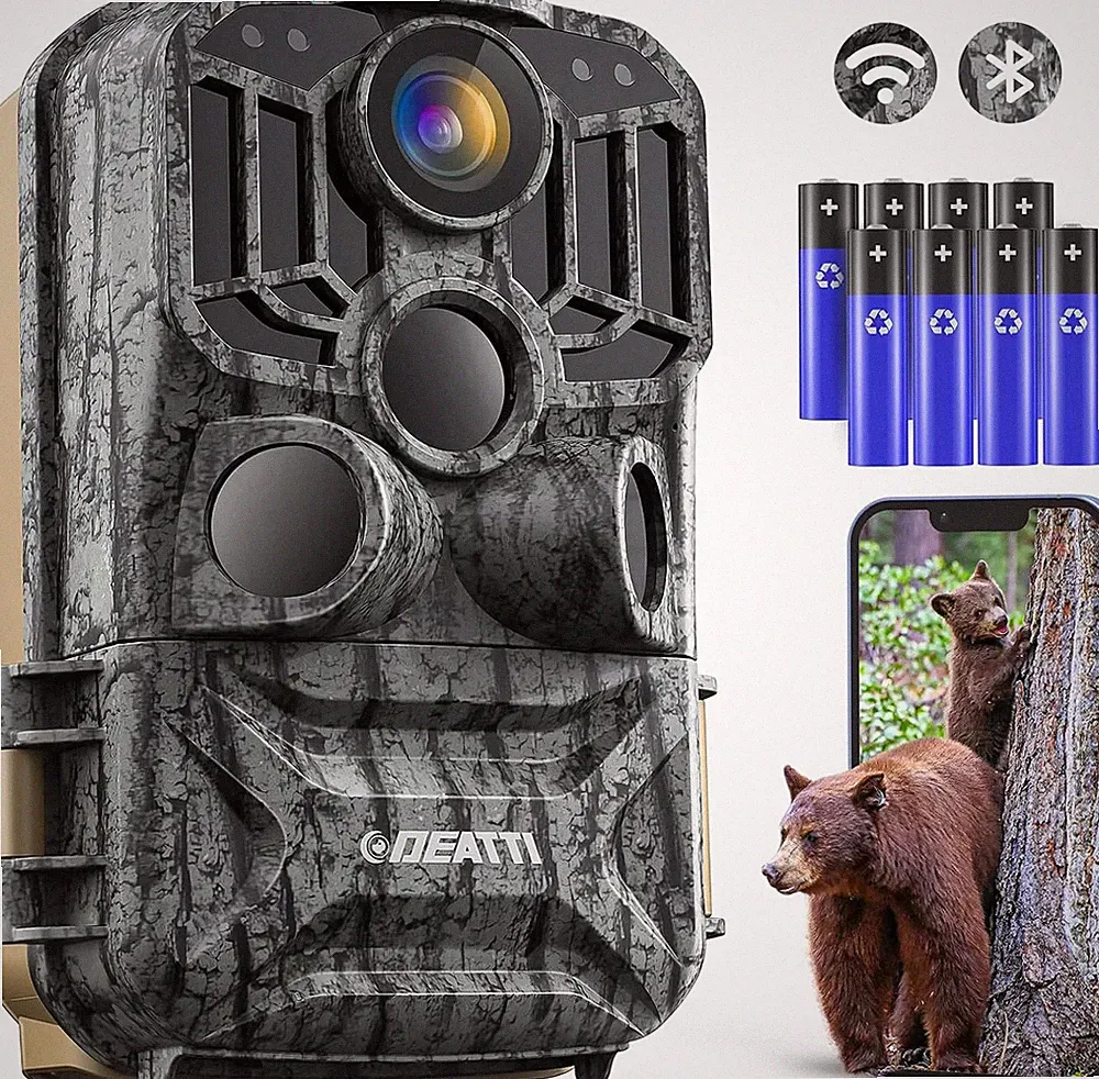 DEATTI Wildkamera 4K 48MP WLAN Bluetooth