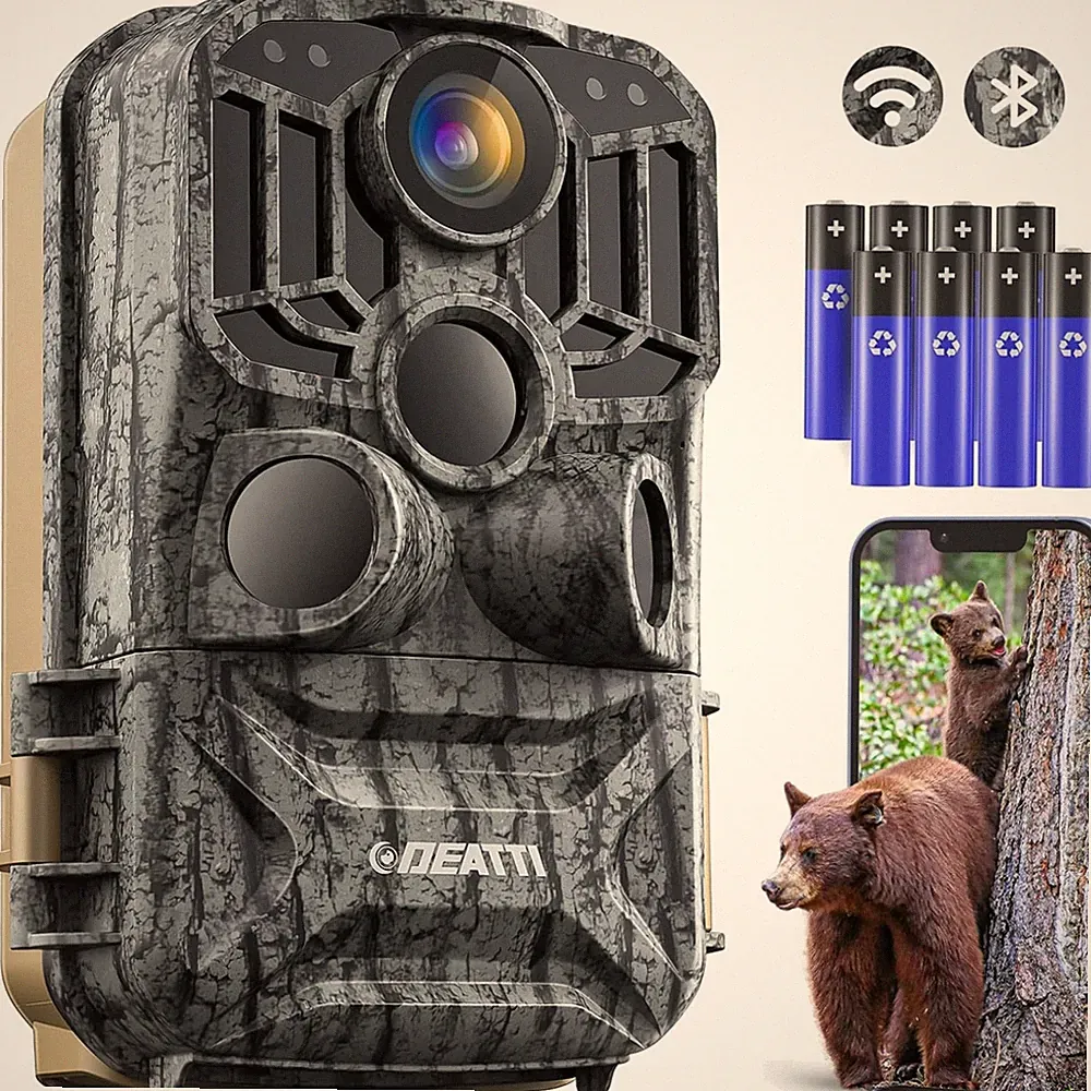 Wildkamera mit Handyübertragung APP 4K 48MP HD WLAN Bluetooth Nachtsicht