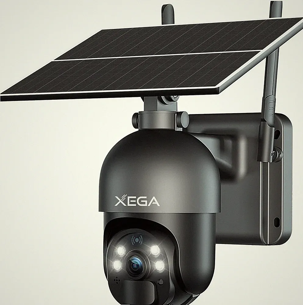 Xega 3G/4G LTE Überwachungskamera Aussen mit SIM Karte Kabellos Solar PTZ IP Kam