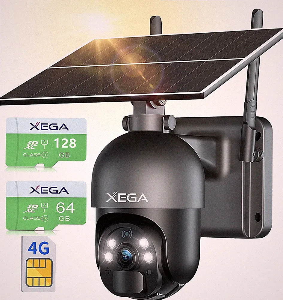 Xega 3G/4G LTE Überwachungskamera Aussen Solar PTZ