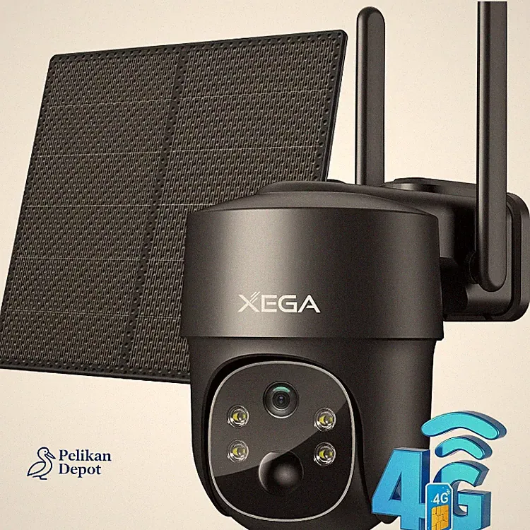 Xega 4G LTE Solar PTZ Aussen Überwachungskamera 2K 3MP