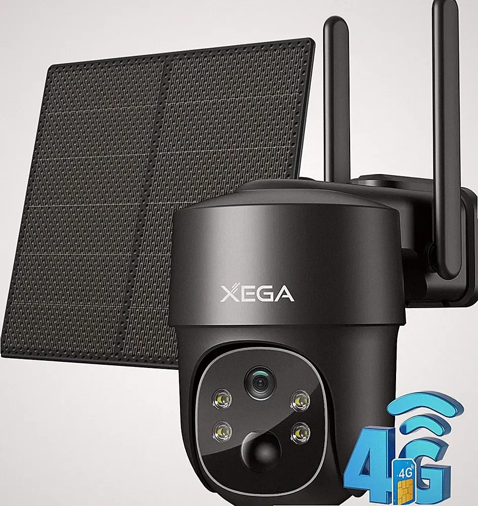 Xega 4G LTE Solar PTZ Aussen Überwachungskamera mit SIM Karte ohne WLAN
