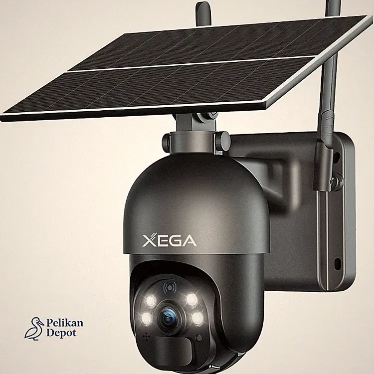 Xega 4G LTE Überwachungskamera Aussen Solar 2K Farb-Nachts