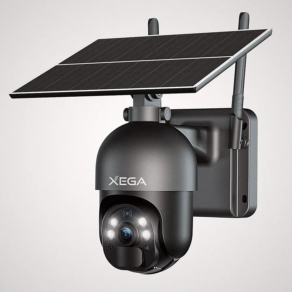 Xega 4G LTE Überwachungskamera ohne WiFi 2K Super HD solarbetrieben kabellos Outdoor