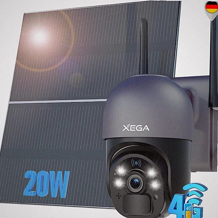 Xega 4G Überwachungskamera Solar 20W 20000mAh Ak