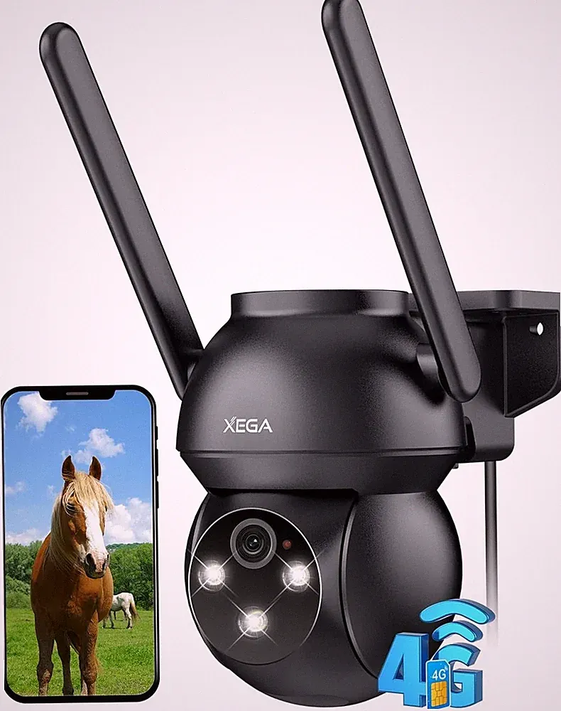 Xega No WiFi Überwachungskamera Außen Kabelgebunden 24/7 Nonstop Aufnahme Auto Bewegung