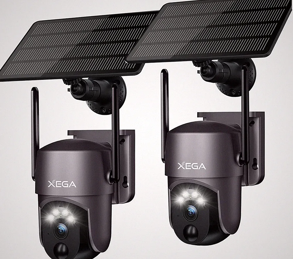 Xega Solar Überwachungskamera Aussen WLAN 2er Set