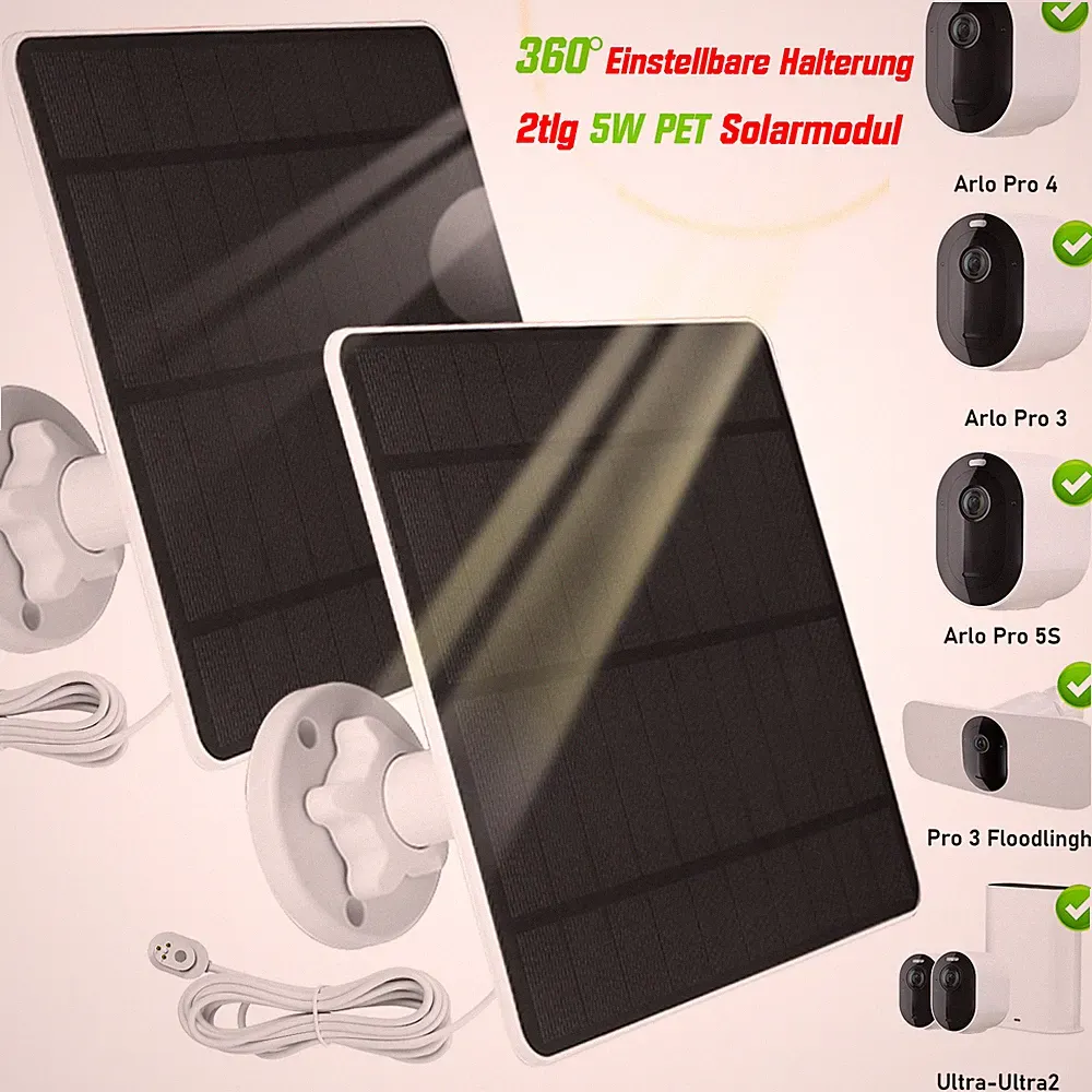 XIIW Solarpanel 360° für Arlo Pro