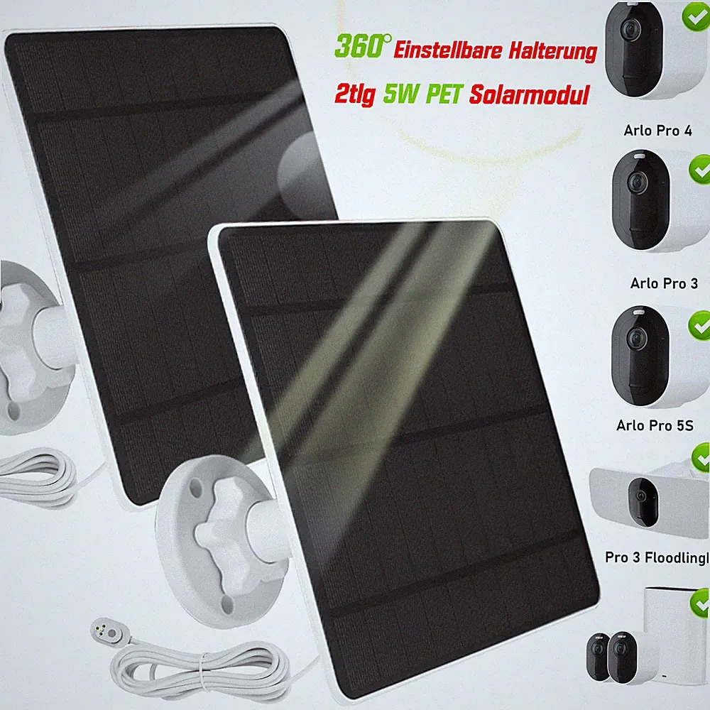 XIIW Solarpanel 360° für Arlo Pro