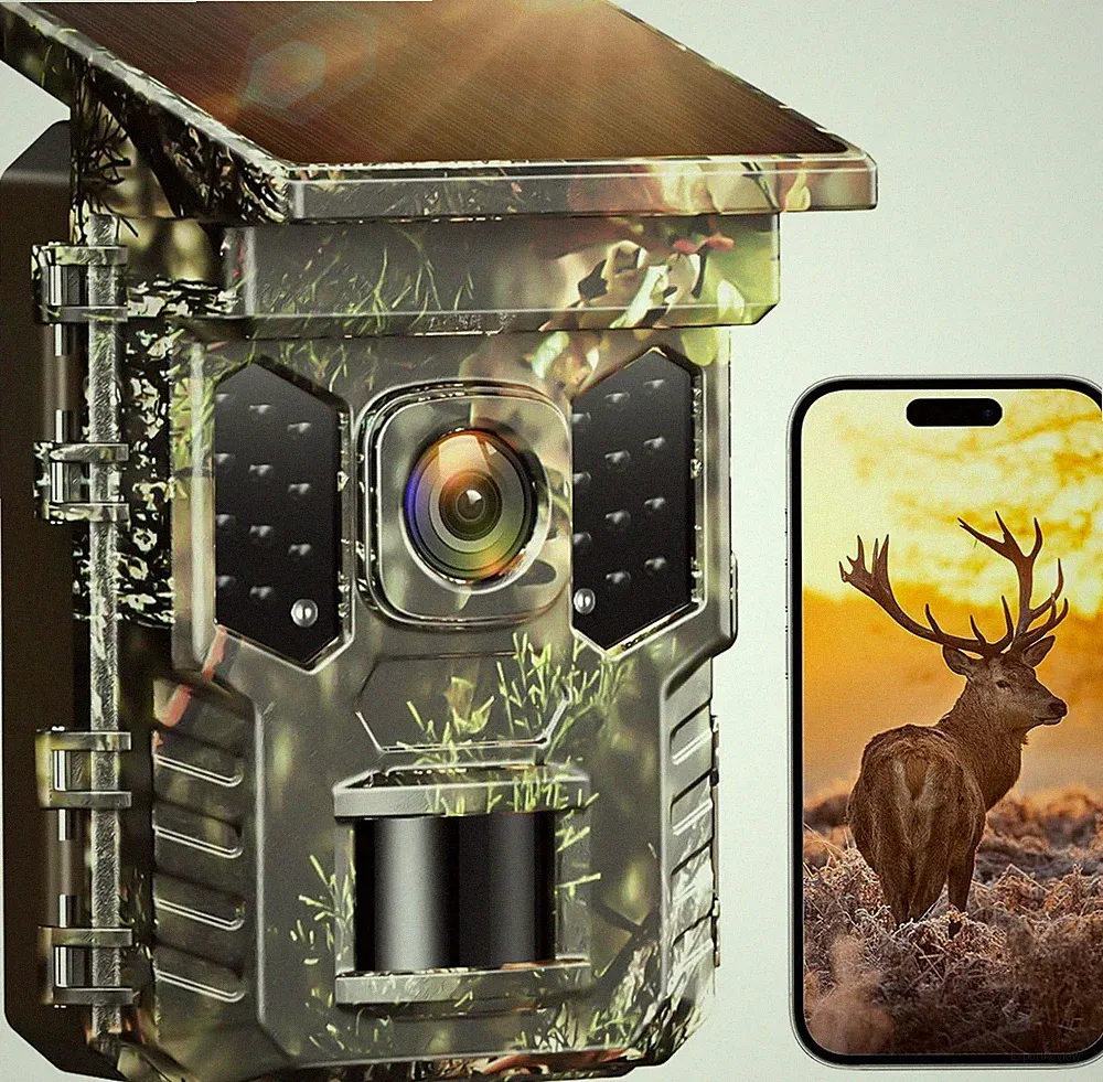 XTU Wildkamera 4K WLAN Bewegungsmelder Nachtsicht, 64MP, Solar, Farbe