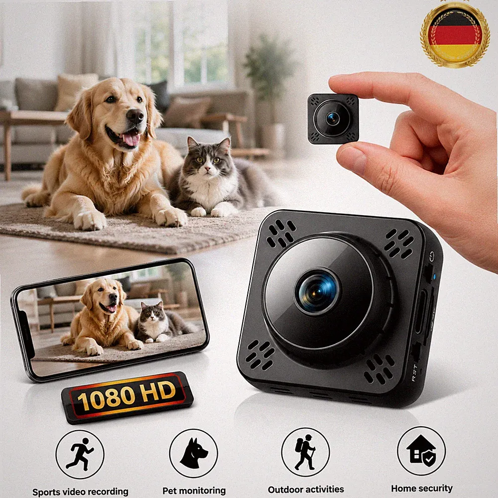 YOUKUKE Kamera 1080P Wireless Magnetischer Clip