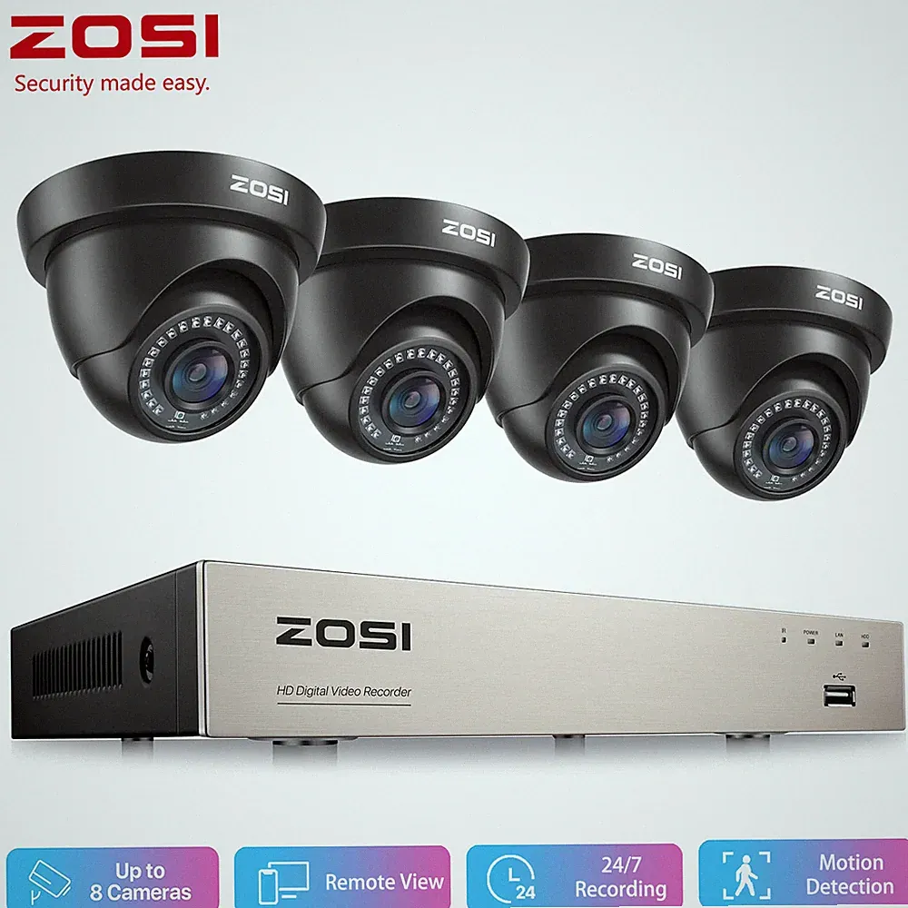 ZOSI 1080P CCTV Set 8CH DVR Dome Kameras
