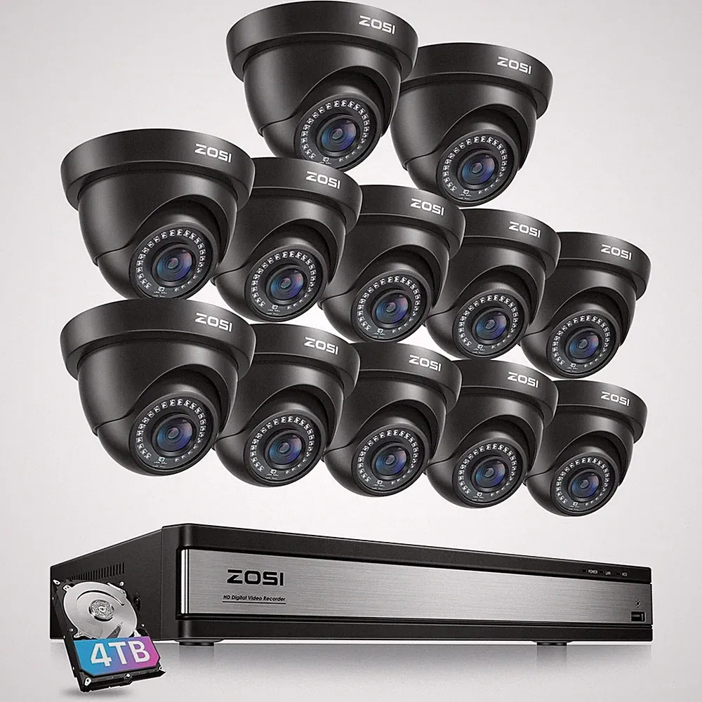 ZOSI 16CH 1080P H.265+ Set 4TB DVR
