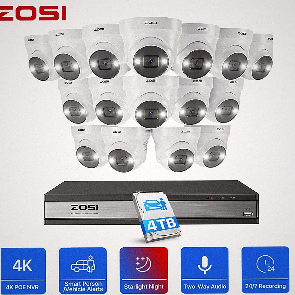 ZOSI 16CH 5MP AI PoE Set