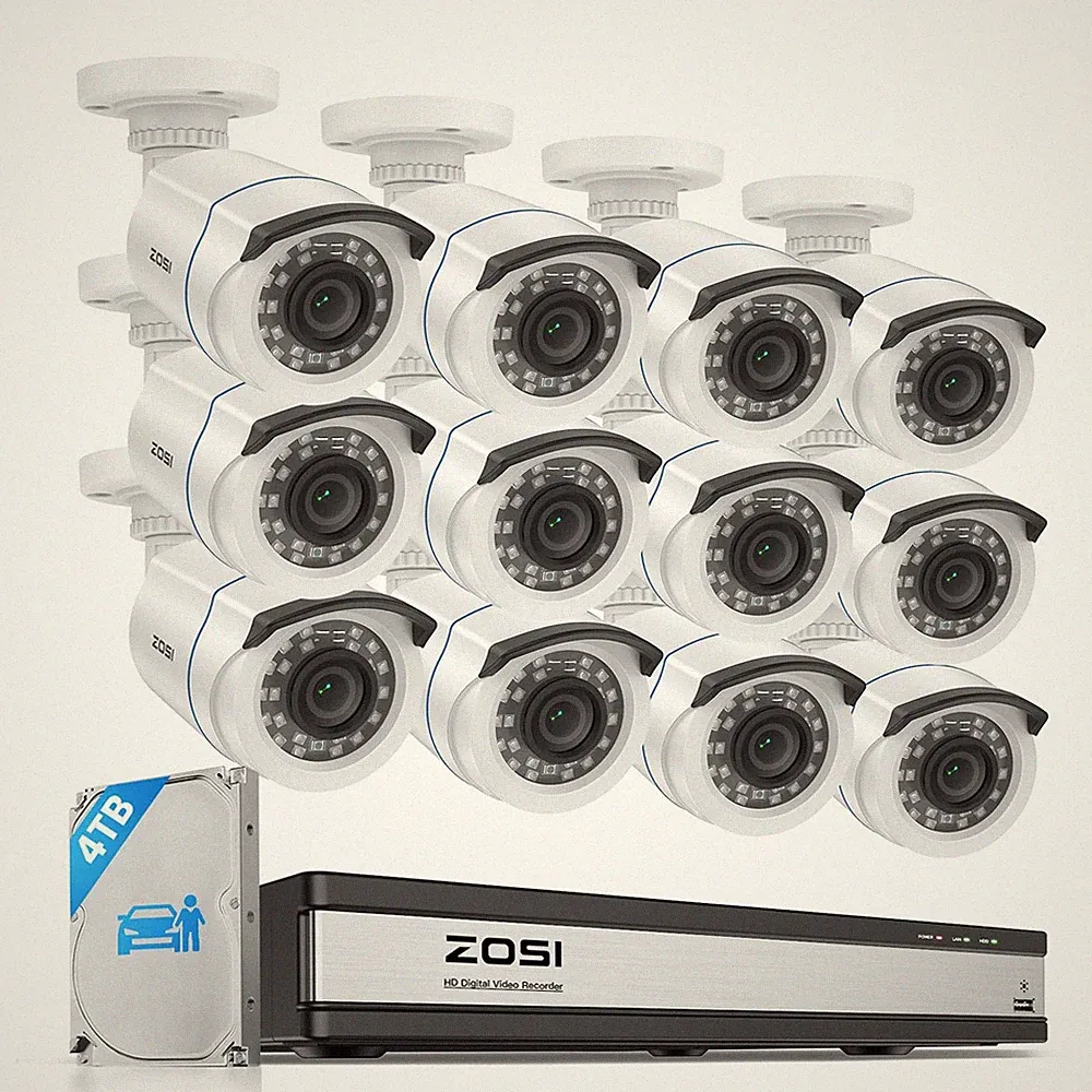 ZOSI 16CH CCTV 2MP Set mit 4TB DVR