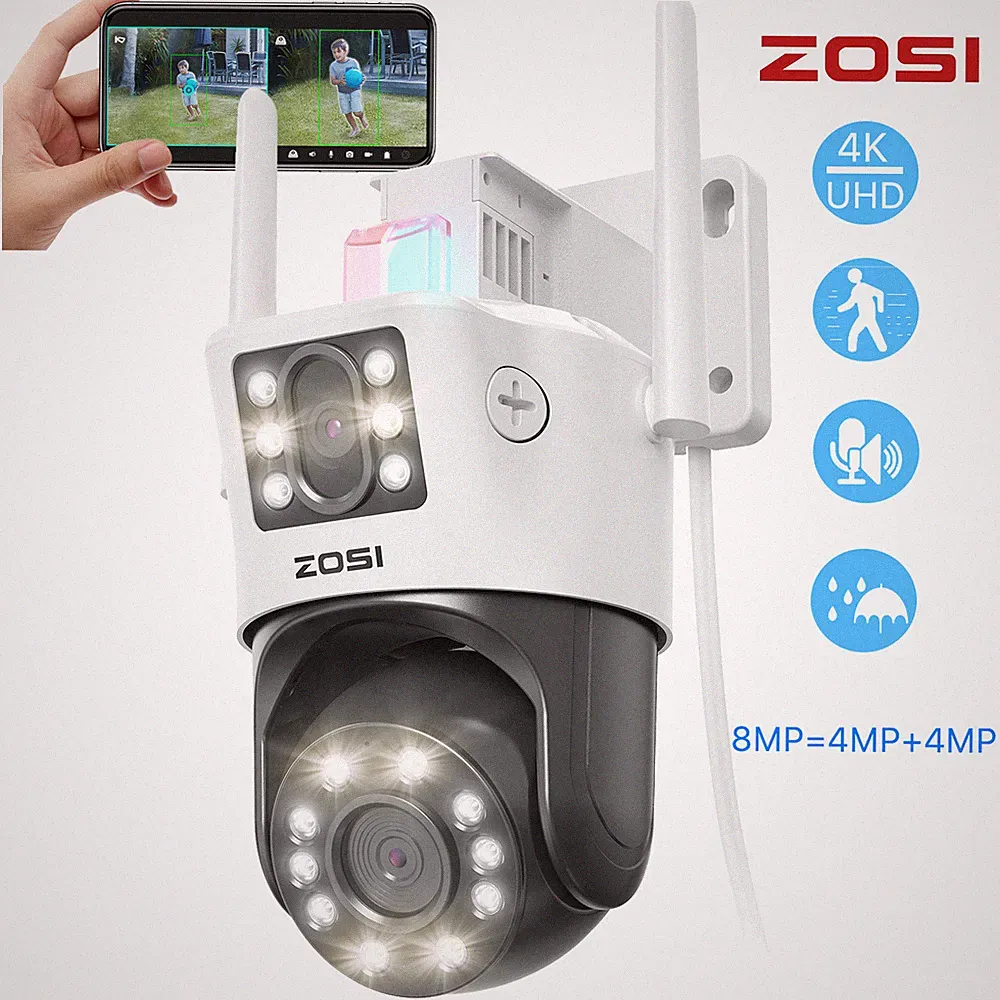 ZOSI 2MP 5MP 4K WLAN Überwachungskamera Außen Personenerkennung Ton Auto Track