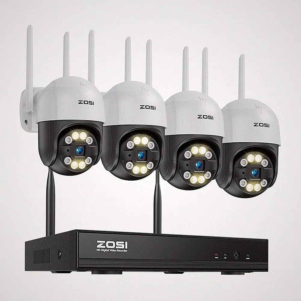 ZOSI 3MP Funk Set 4 PTZ Kameras NVR